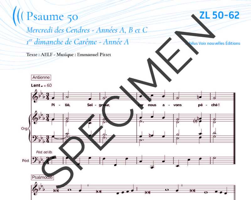 Psaume 50 - Mercredi des Cendres - Pittet