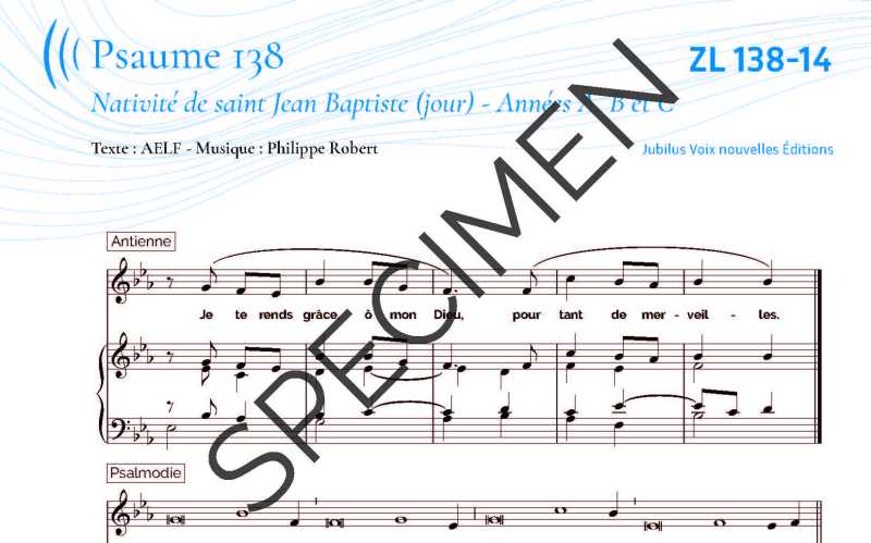 Psaume 138 - Nativité de Saint Jean Baptiste - Messe du jour